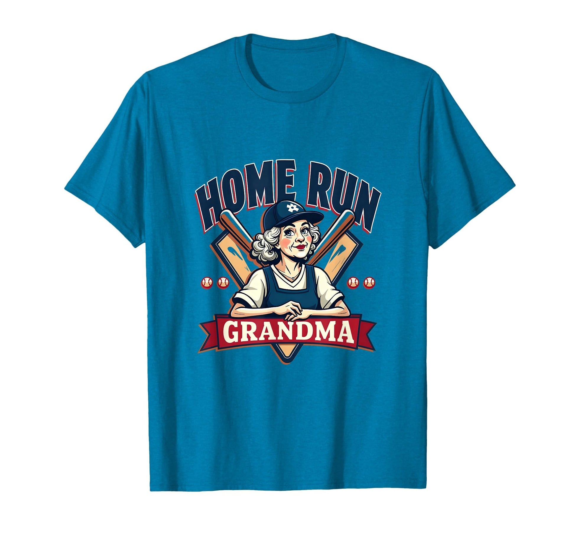 Home Run Grandma Baseball Lover T-Shirt - Fun Novelty Design Men Women - T-Shirt, Sweatshirt, Hoodie