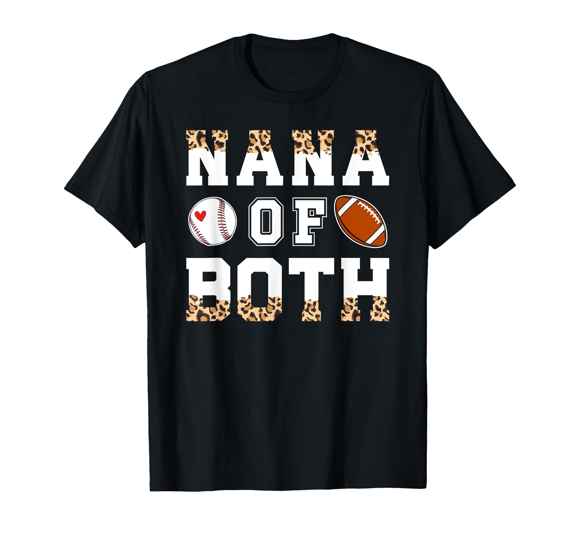 Nana Both Leopard Baseball Football T-Shirt - Custom Art Print Men Women - T-Shirt, Sweatshirt, Hoodie