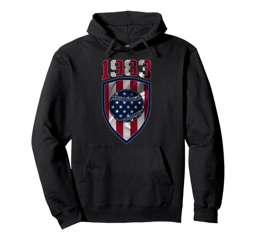 1983 Baseball 43Rd Birthday Hoodie - Fun Novelty Design Unisex - T-Shirt, Sweatshirt, Hoodie