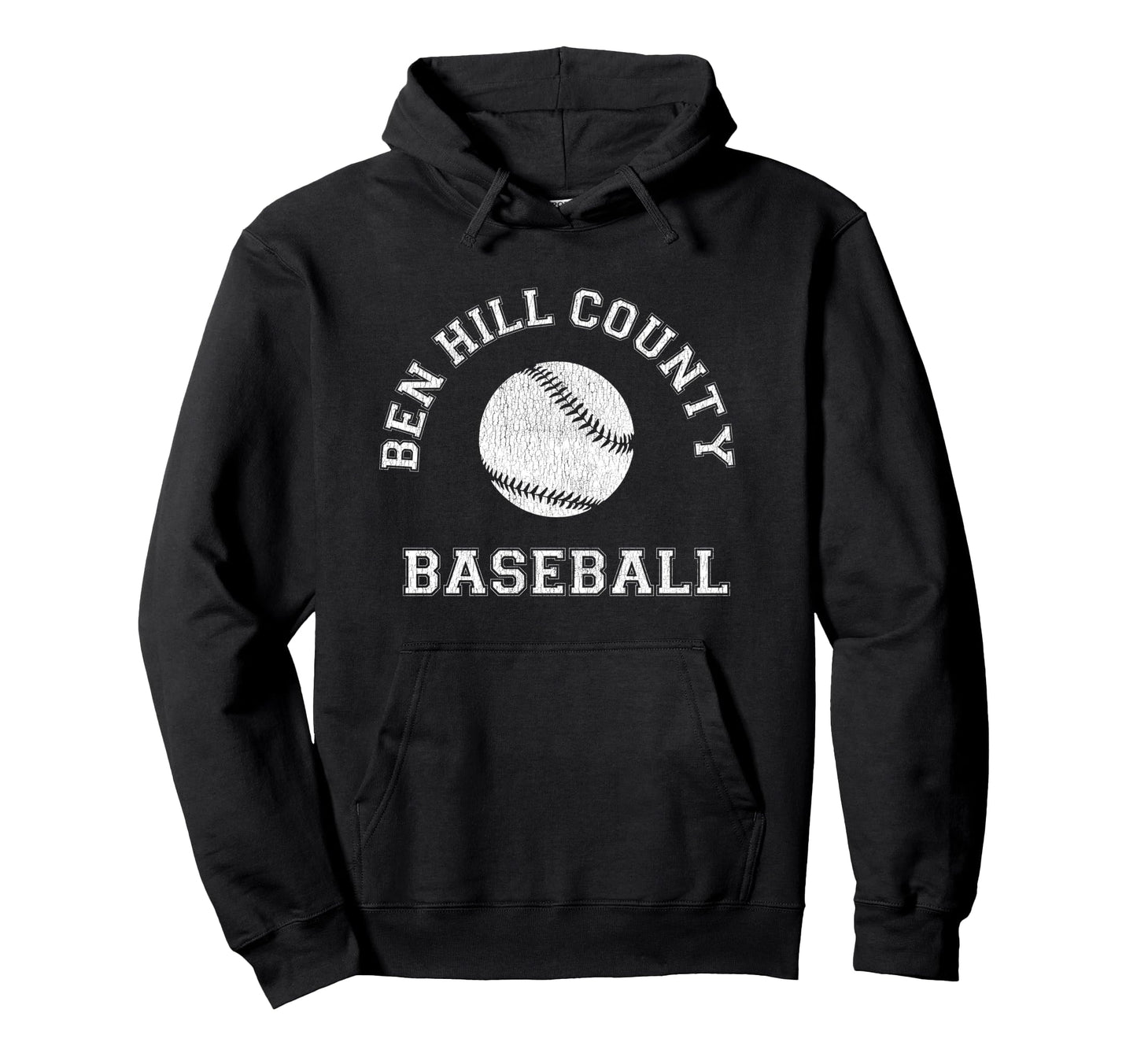 Ben Hill County Baseball Distressed Hoodie - Unique Graphic Men Women - T-Shirt, Sweatshirt, Hoodie