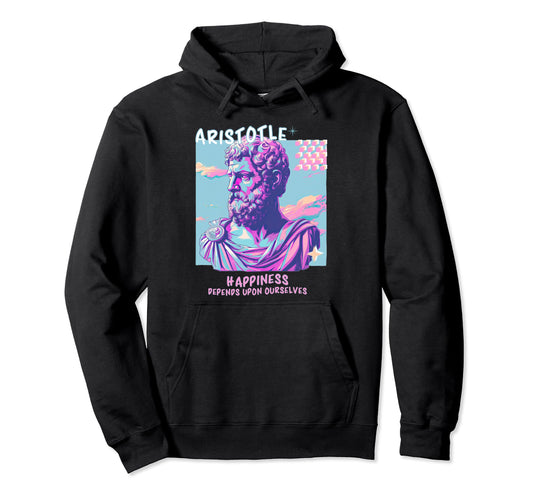 Aristotle Y2K Aesthetic Stoic Philosopher Hoodie - Graphic Print Unisex - T-Shirt, Sweatshirt, Hoodie