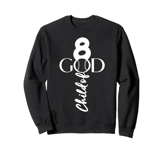 Baseball Jesus 8 Years Child God Sweatshirt - Minimalist Print for Adults - T-Shirt, Sweatshirt, Hoodie