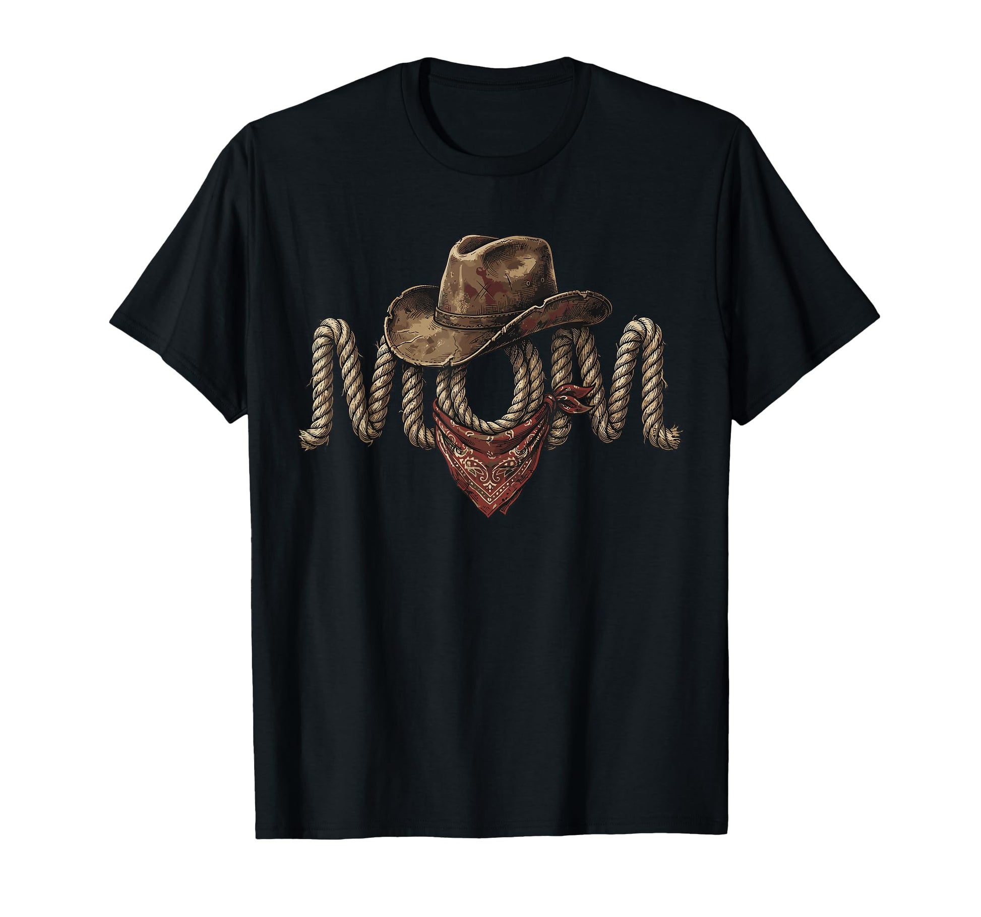 Mom Cowboy Western Rodeo Mothers Day T-Shirt - Novelty Apparel for Adults - T-Shirt, Sweatshirt, Hoodie
