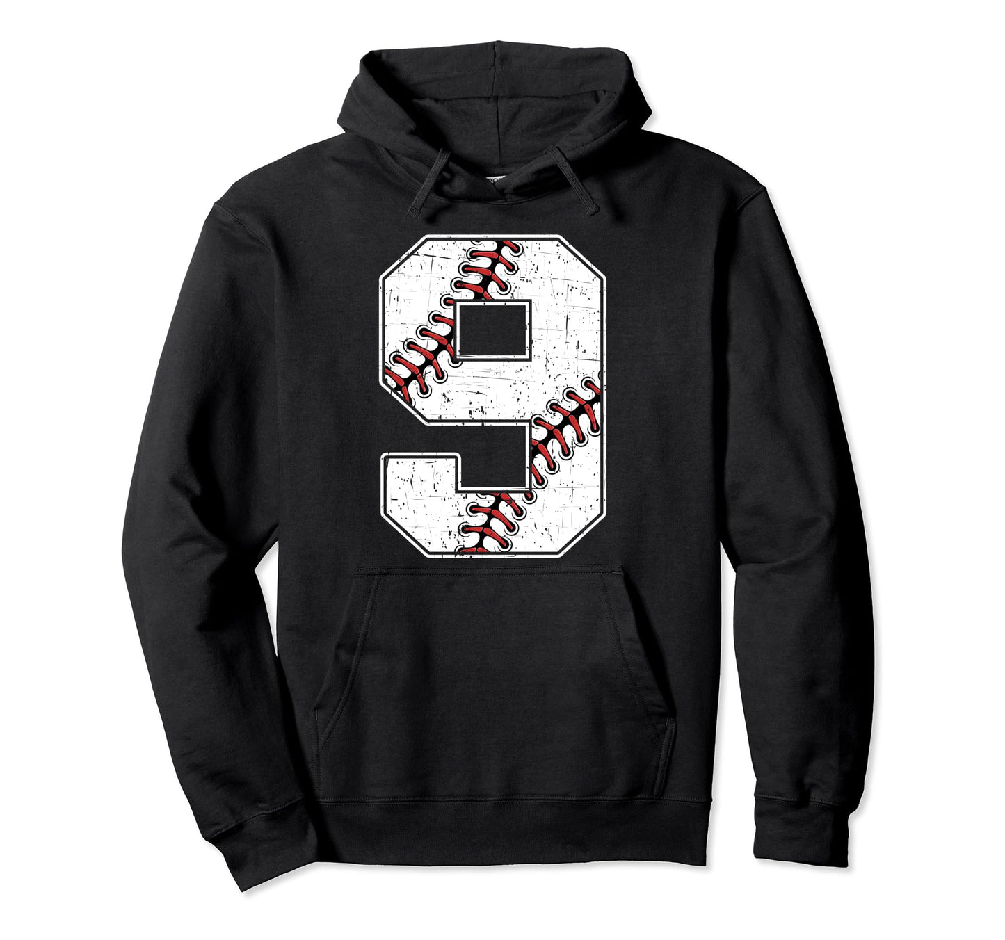Nine 9 Year Old Birthday Baseball Lover Hoodie - Trendy Graphic for Adults - T-Shirt, Sweatshirt, Hoodie