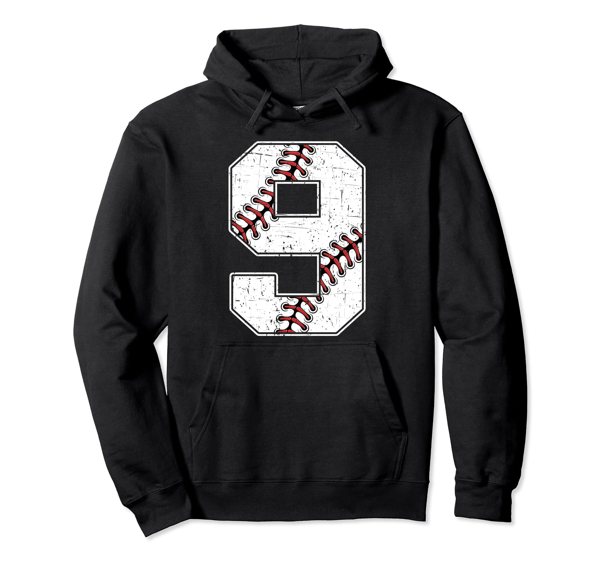Nine 9 Year Old Birthday Baseball Lover Hoodie - Trendy Graphic for Adults - T-Shirt, Sweatshirt, Hoodie