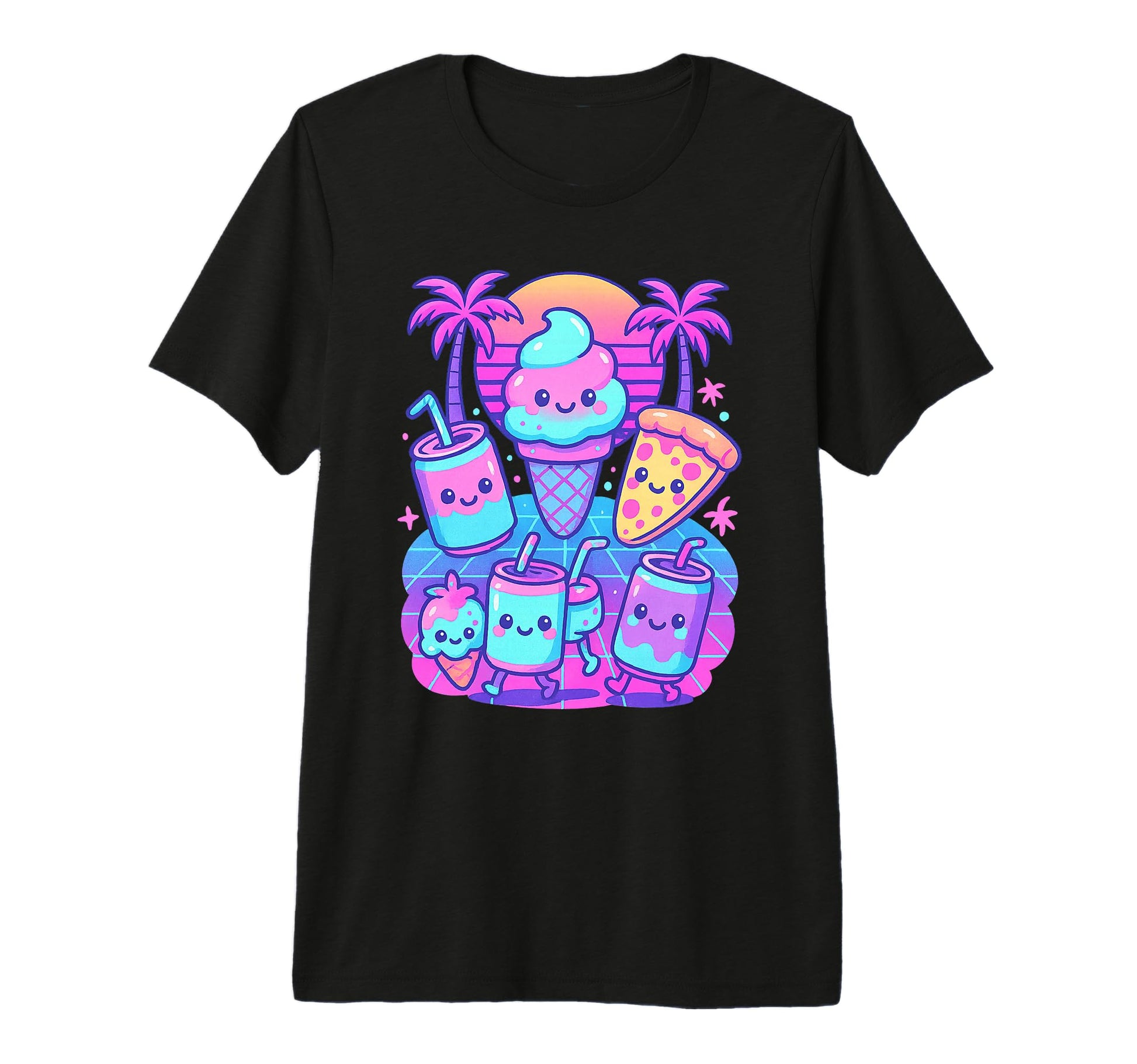 80S Synthwave Tri Blend T-Shirt - Unique Graphic Unisex - T-Shirt, Sweatshirt, Hoodie