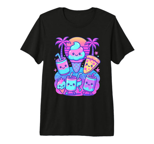 80S Synthwave Tri Blend T-Shirt - Unique Graphic Unisex - T-Shirt, Sweatshirt, Hoodie