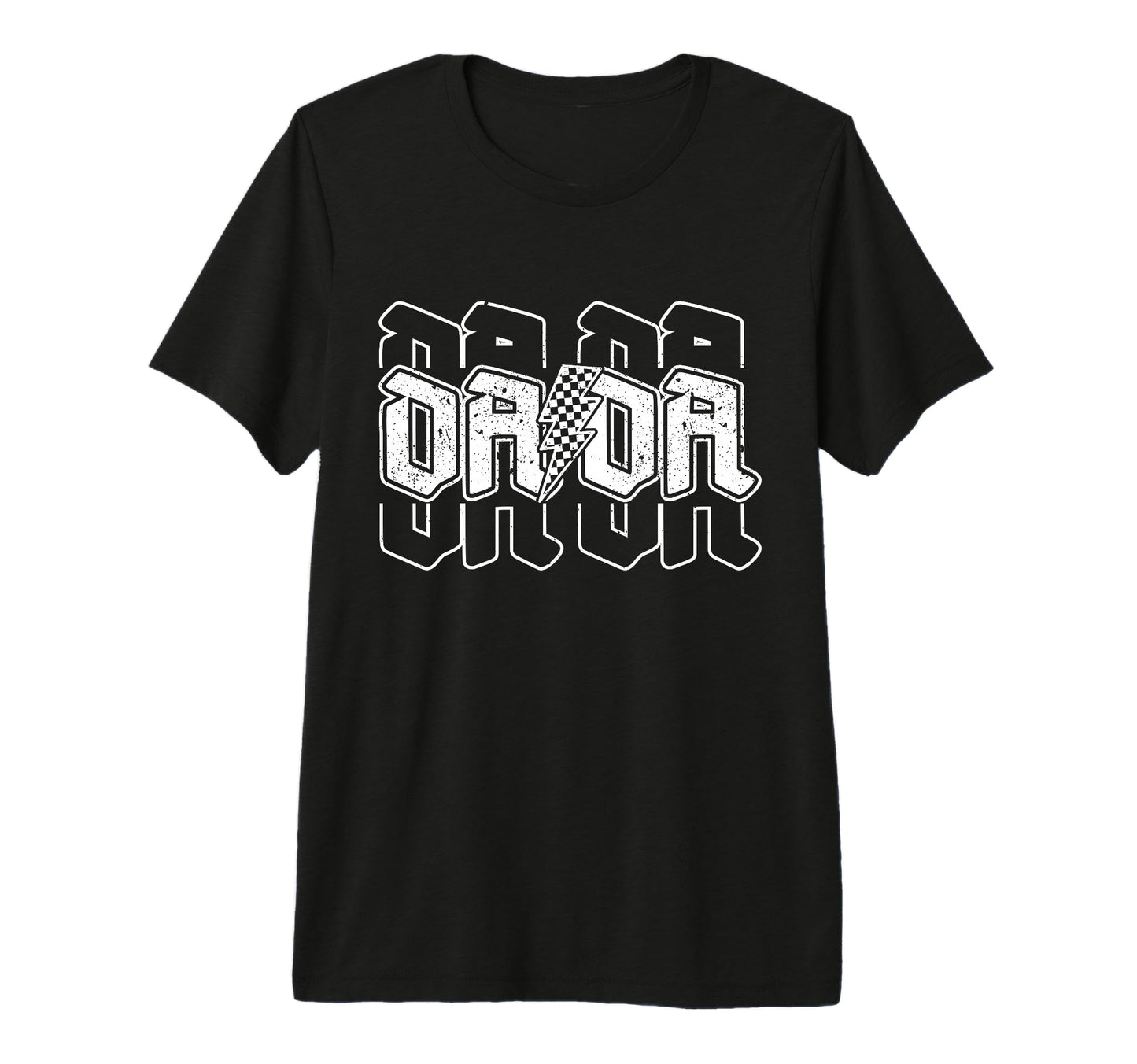 Checkered Dada Lightning Bolt Fathers T-Shirt - Trendy Graphic Men Women - T-Shirt, Sweatshirt, Hoodie