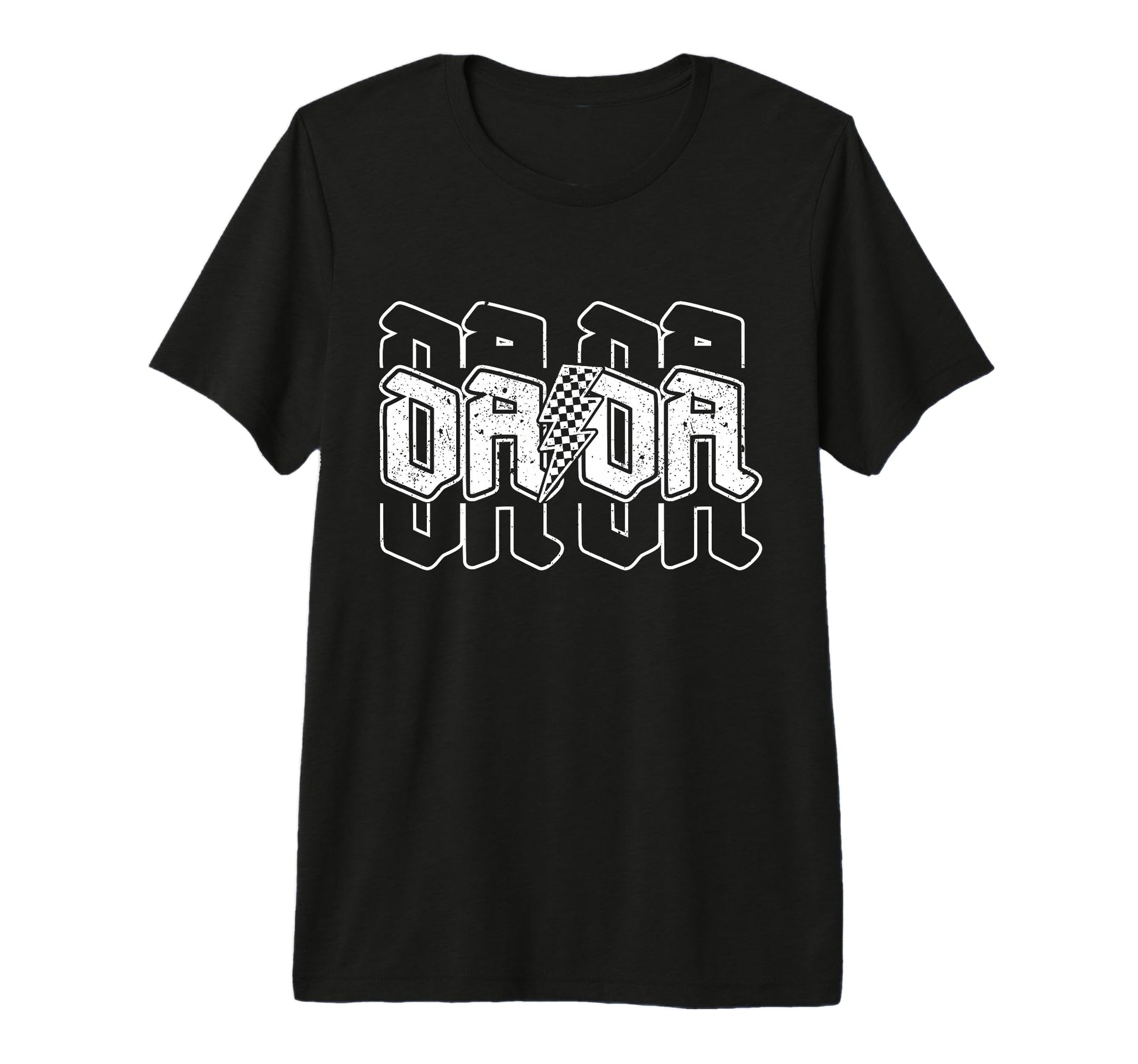Checkered Dada Lightning Bolt Fathers T-Shirt - Trendy Graphic Men Women - T-Shirt, Sweatshirt, Hoodie