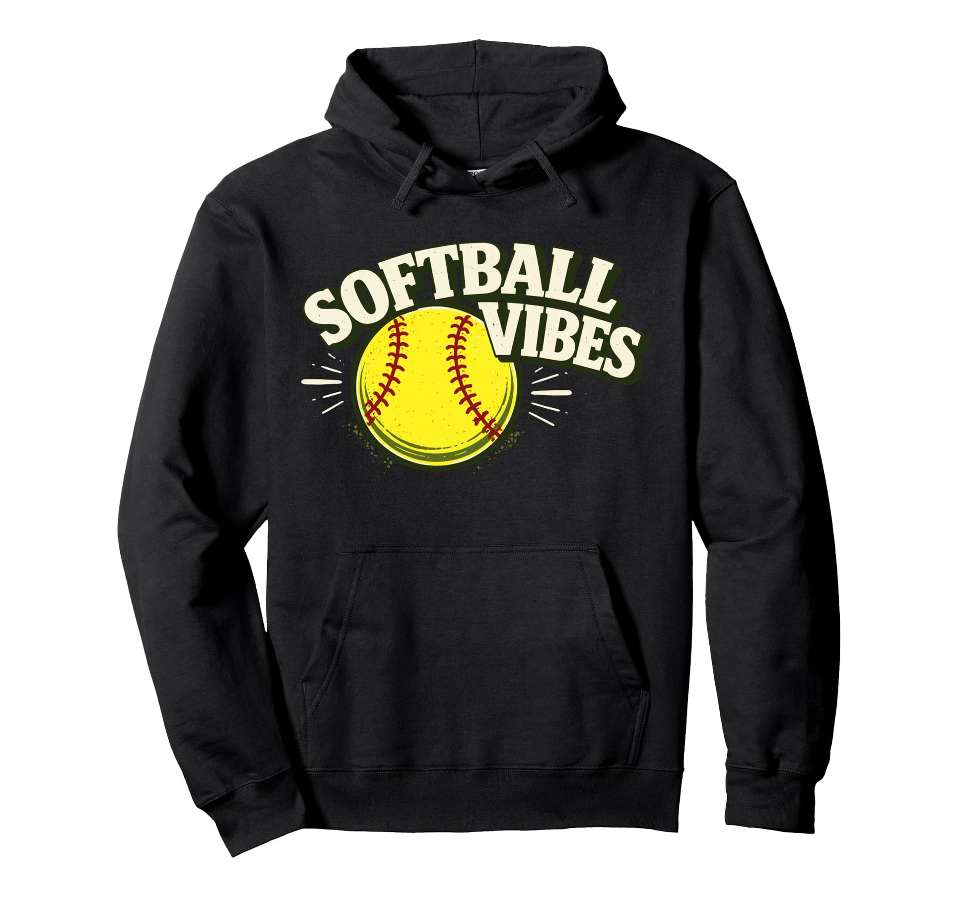 Softball Vibes Ball Ball Hoodie - Streetwear Style Men Women - T-Shirt, Sweatshirt, Hoodie
