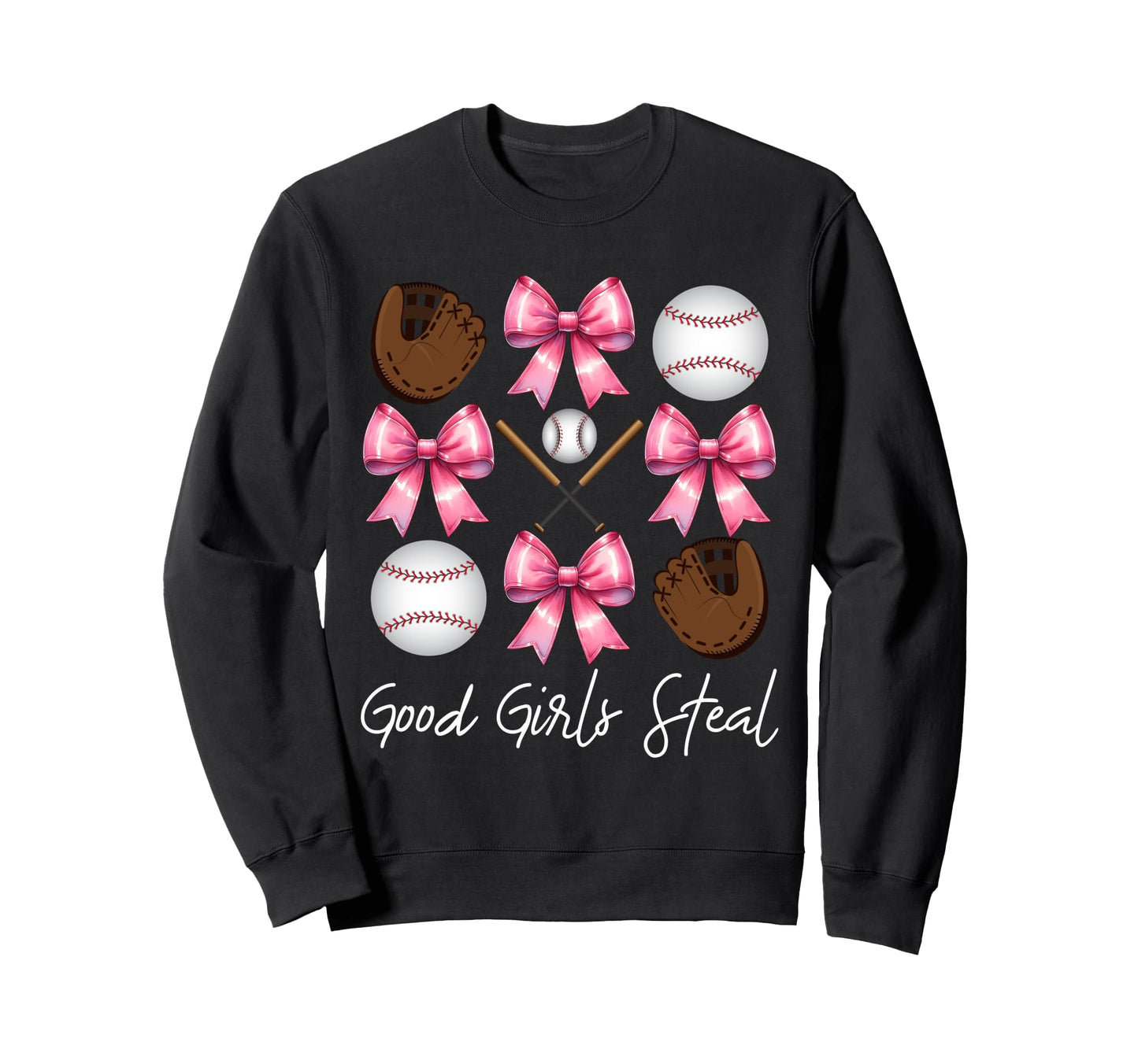 Baseball Mom Mothers Day Coquette Bow Sweatshirt - Graphic Print Unisex - T-Shirt, Sweatshirt, Hoodie