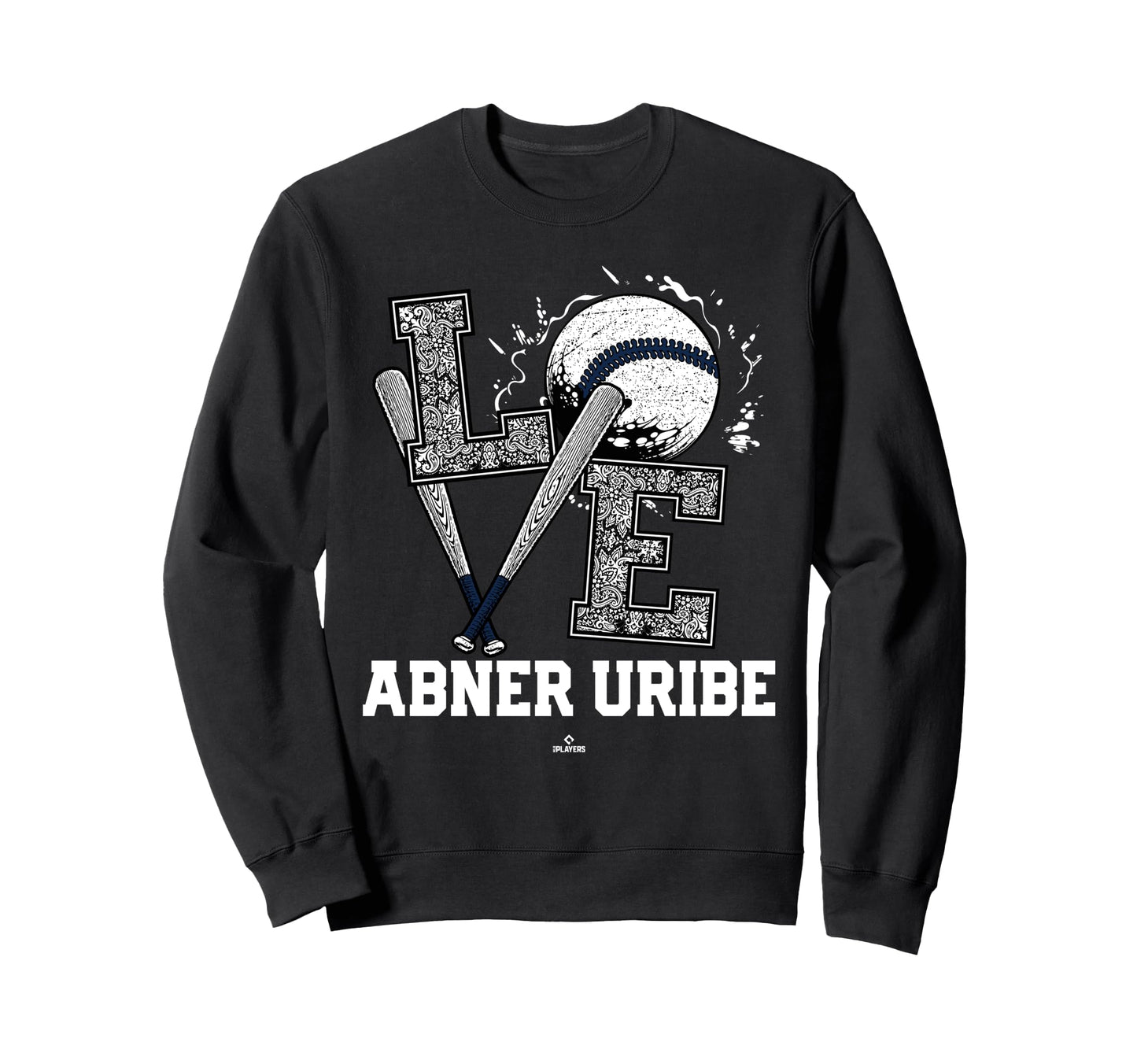 Distressed Baseball Love Abner Uribe Sweatshirt - Graphic Print Unisex - T-Shirt, Sweatshirt, Hoodie