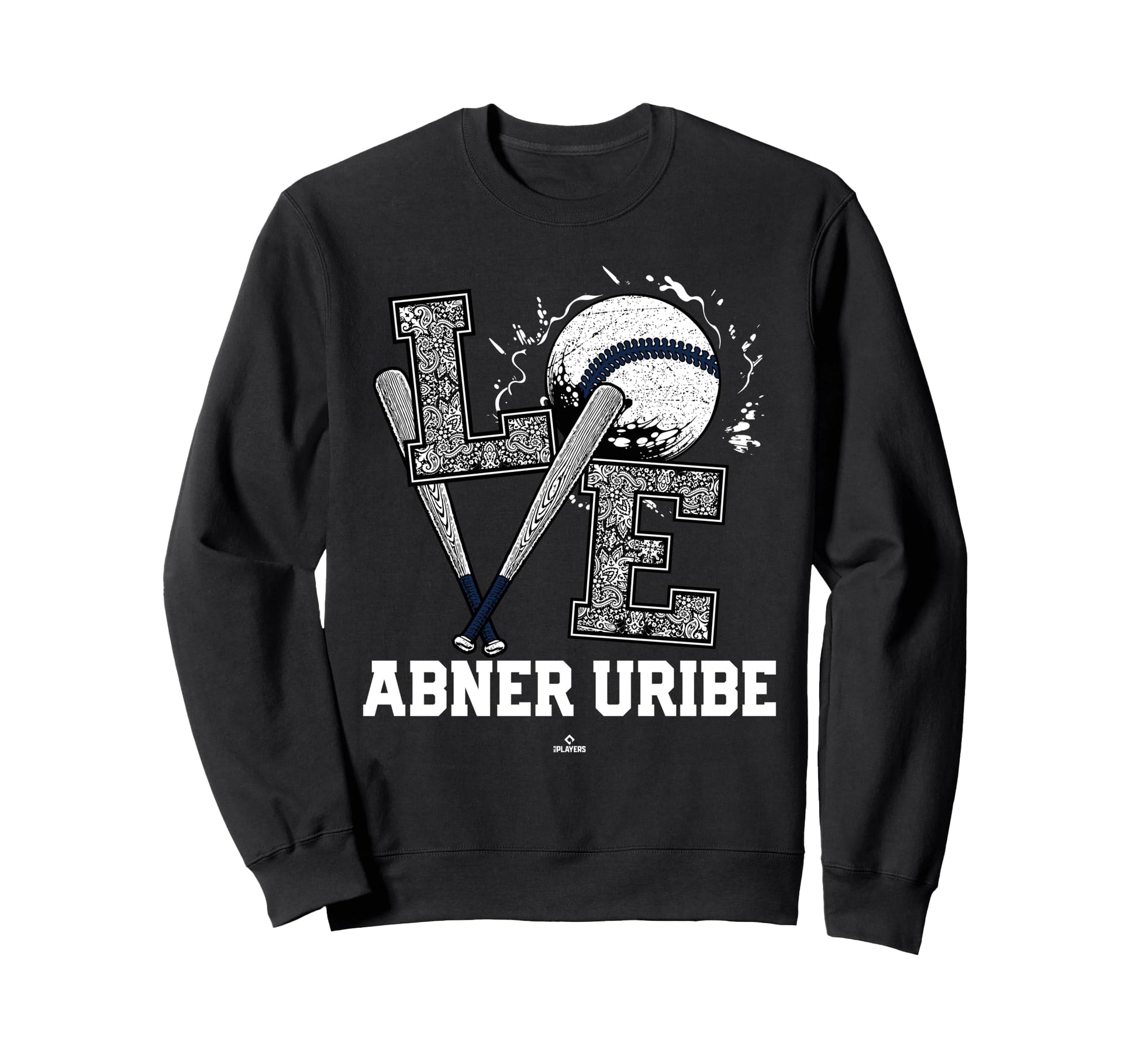 Distressed Baseball Love Abner Uribe Sweatshirt - Graphic Print Unisex - T-Shirt, Sweatshirt, Hoodie