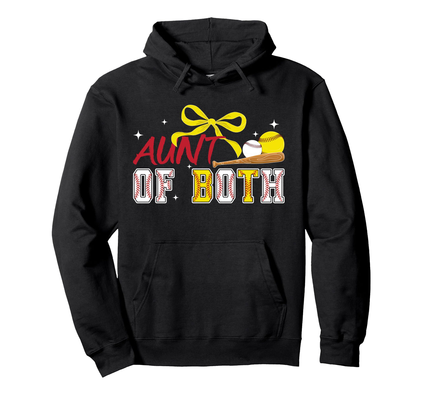 Aunt Both Coquette Baseball Softball Aunt Hoodie - Aesthetic Graphic Unisex - T-Shirt, Sweatshirt, Hoodie