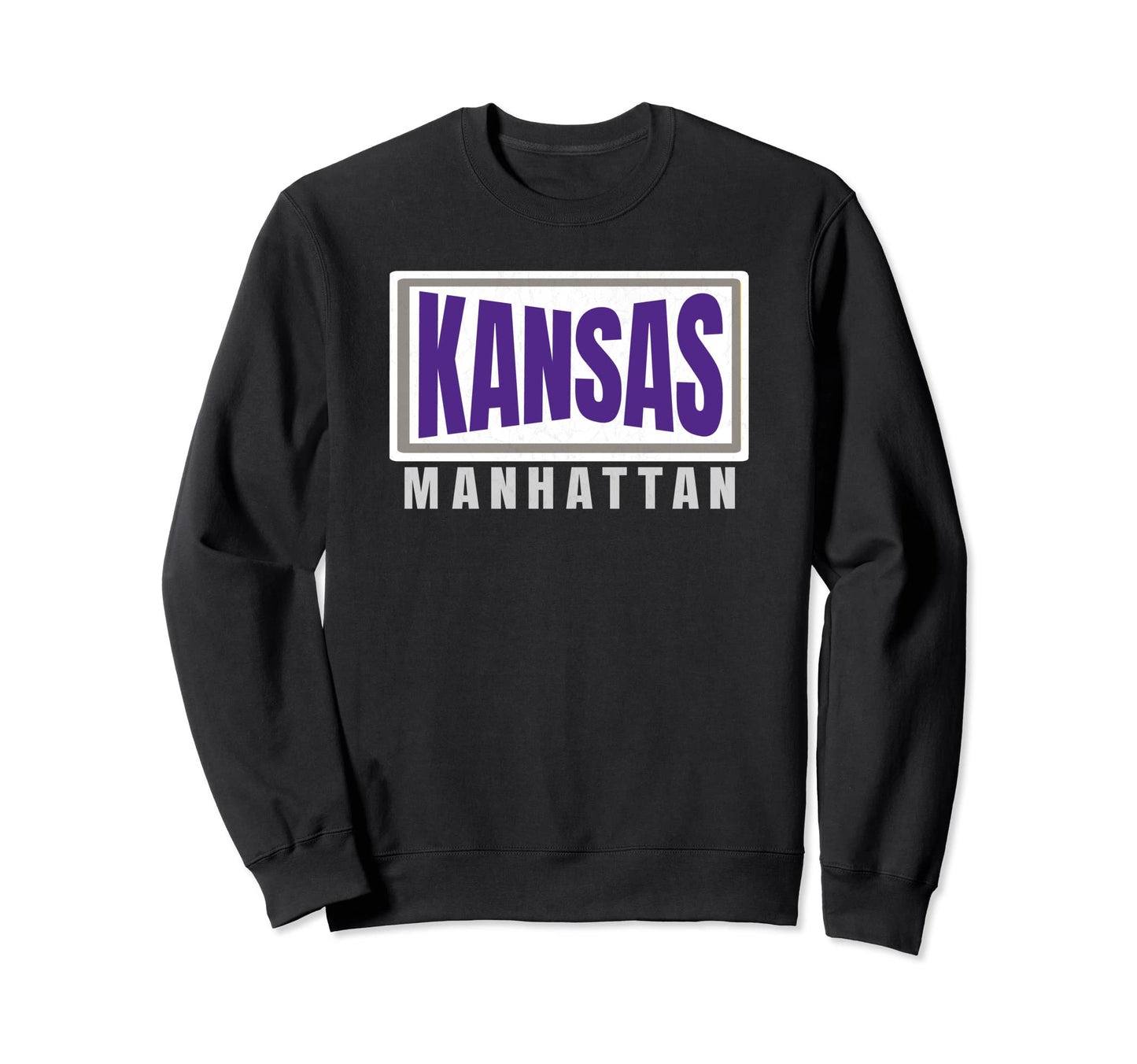 Manhattan Purple White Grey Striped Sweatshirt - Aesthetic Graphic Unisex - T-Shirt, Sweatshirt, Hoodie