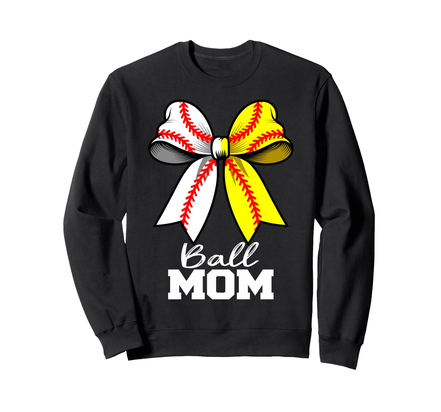 Ball Mom Baseball Softball Mom Sweatshirt - Custom Art Print Unisex - T-Shirt, Sweatshirt, Hoodie