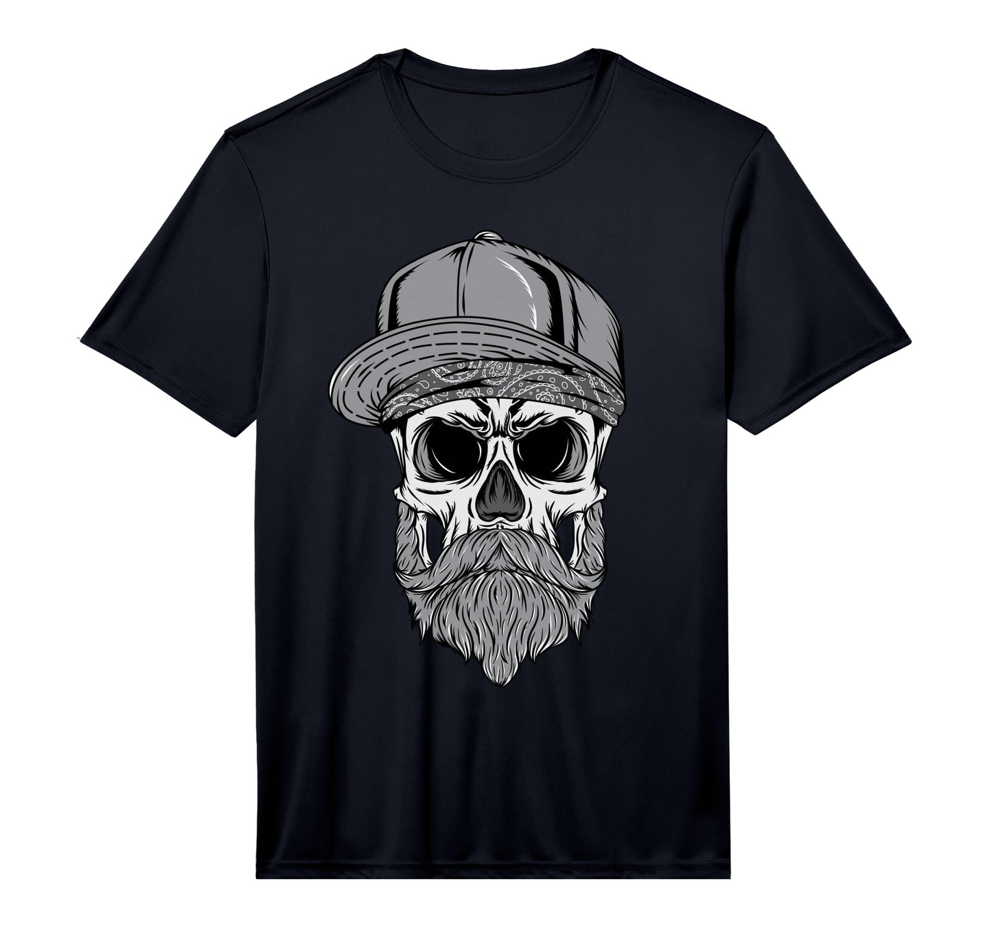 Funny Hipster Skull Beard And Baseball T-Shirt - Fun Novelty Design Unisex - T-Shirt, Sweatshirt, Hoodie