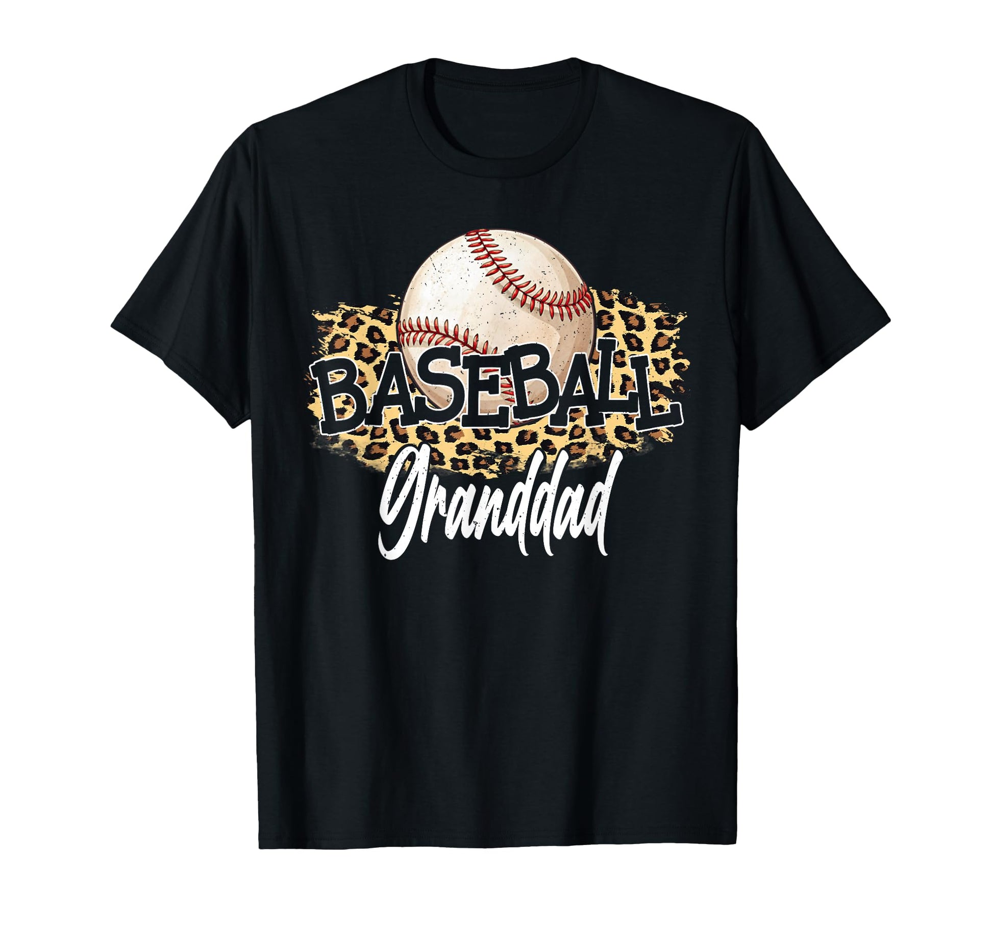 Baseball Granddad Leopard Baseball Lover T-Shirt - Unique Graphic Unisex - T-Shirt, Sweatshirt, Hoodie