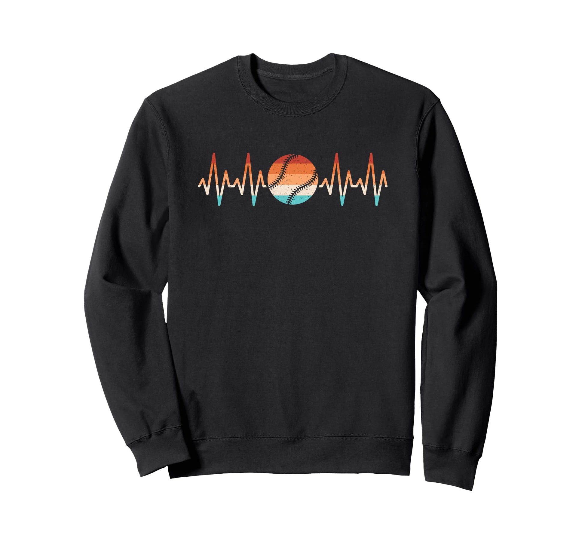 Baseball Heartbeat Baseball Player Sweatshirt - Novelty Apparel for Adults - T-Shirt, Sweatshirt, Hoodie