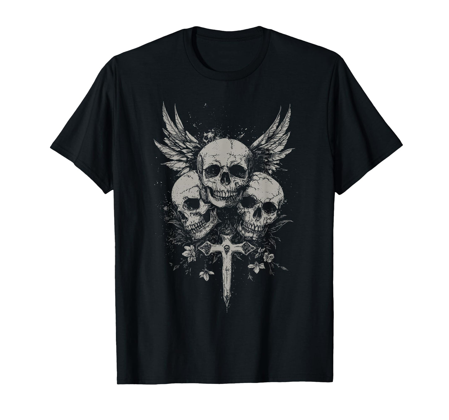 Skull Cross Y2K Grunge Aesthetic T-Shirt - Aesthetic Graphic for Adults - T-Shirt, Sweatshirt, Hoodie