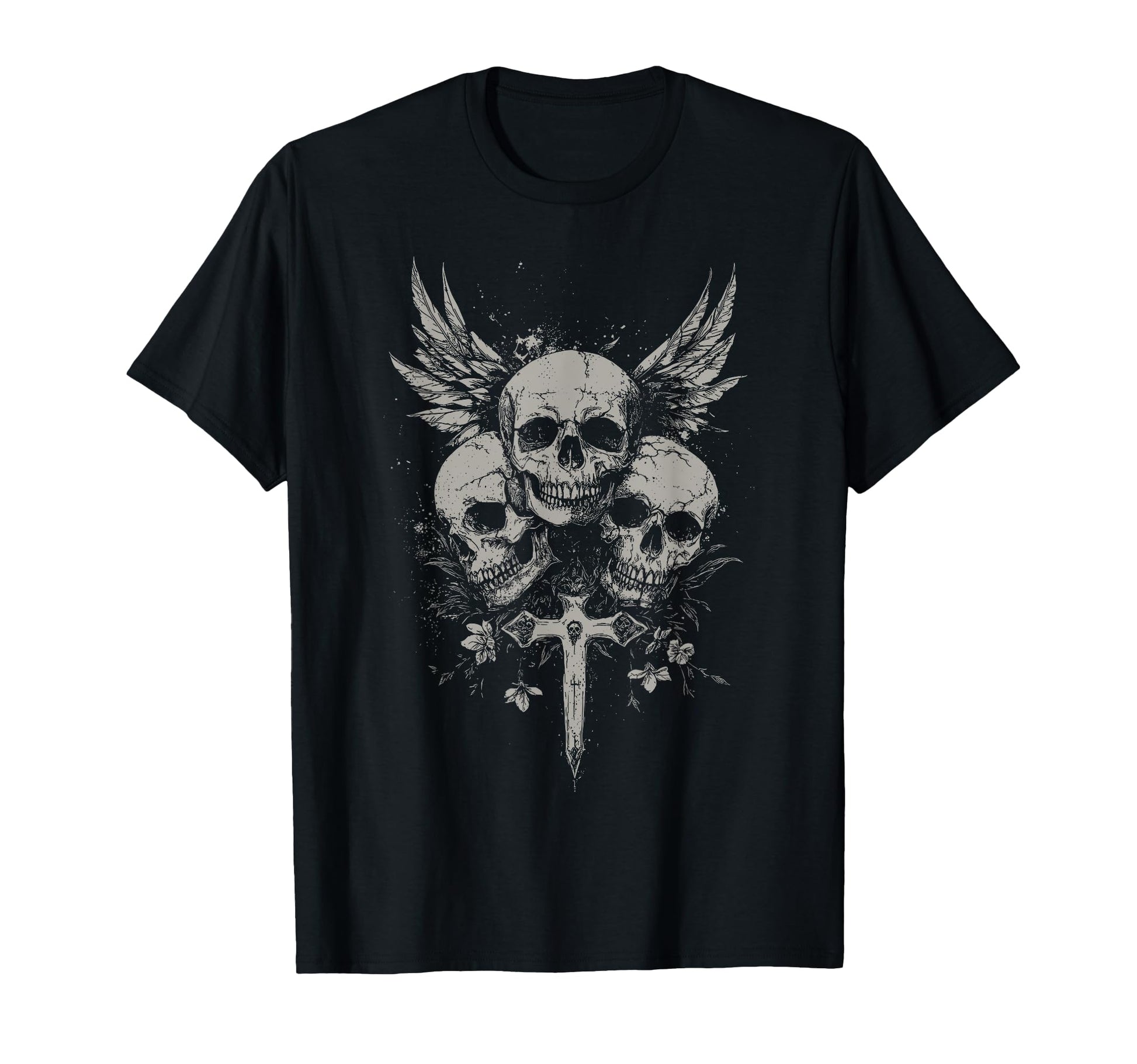 Skull Cross Y2K Grunge Aesthetic T-Shirt - Aesthetic Graphic for Adults - T-Shirt, Sweatshirt, Hoodie