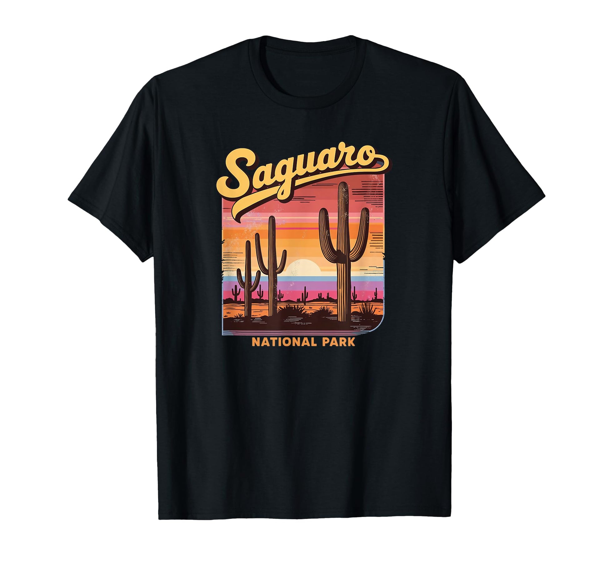Saguaro National Park Sunset T-Shirt - Casual Everyday Wear Men Women - T-Shirt, Sweatshirt, Hoodie
