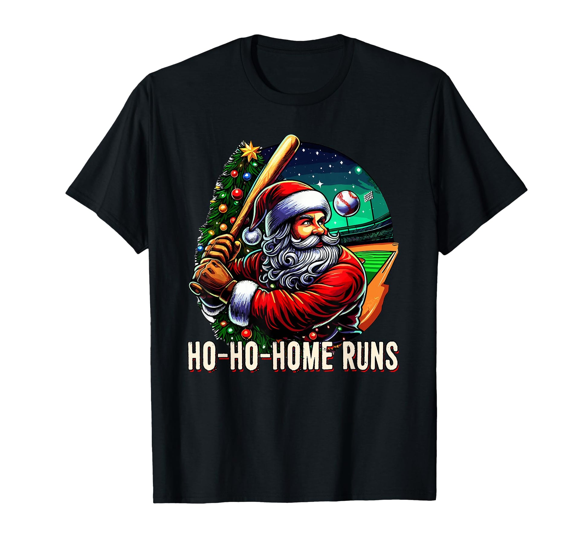 Ho Ho Home Runs Funny Baseball T-Shirt - Fun Novelty Design Men Women - T-Shirt, Sweatshirt, Hoodie