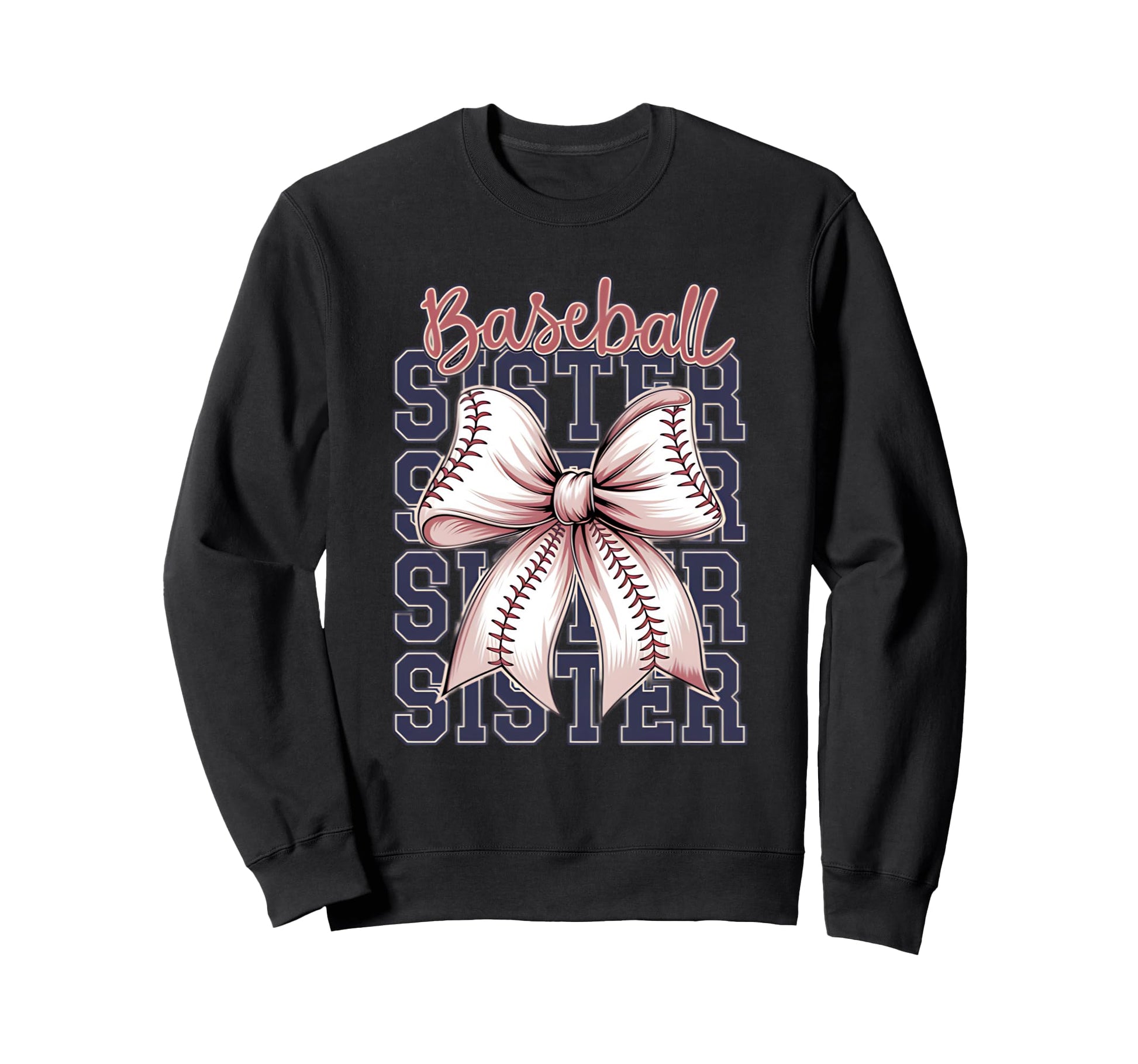 Baseball Sister Coquette Bow Sweatshirt - Aesthetic Graphic Unisex - T-Shirt, Sweatshirt, Hoodie