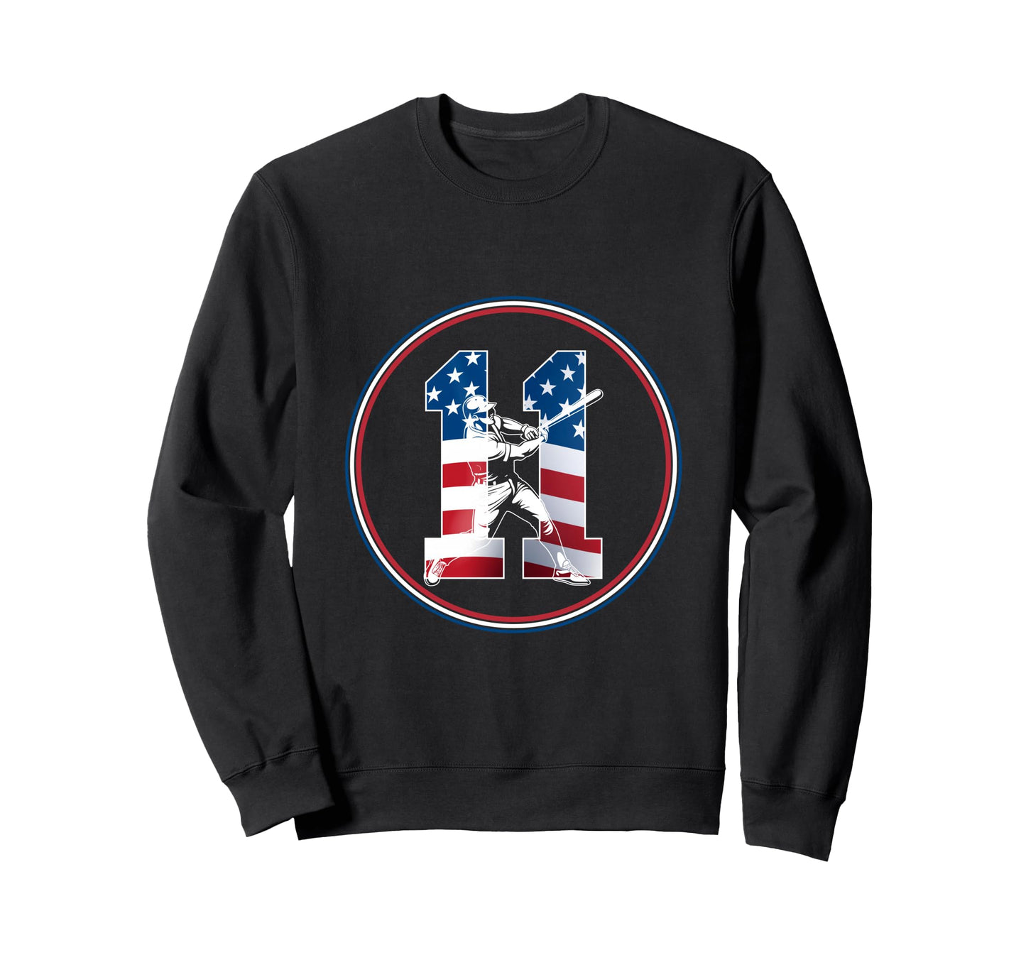 Number 11 Years Baseball 11Th Birthday Sweatshirt - Graphic Print Unisex - T-Shirt, Sweatshirt, Hoodie
