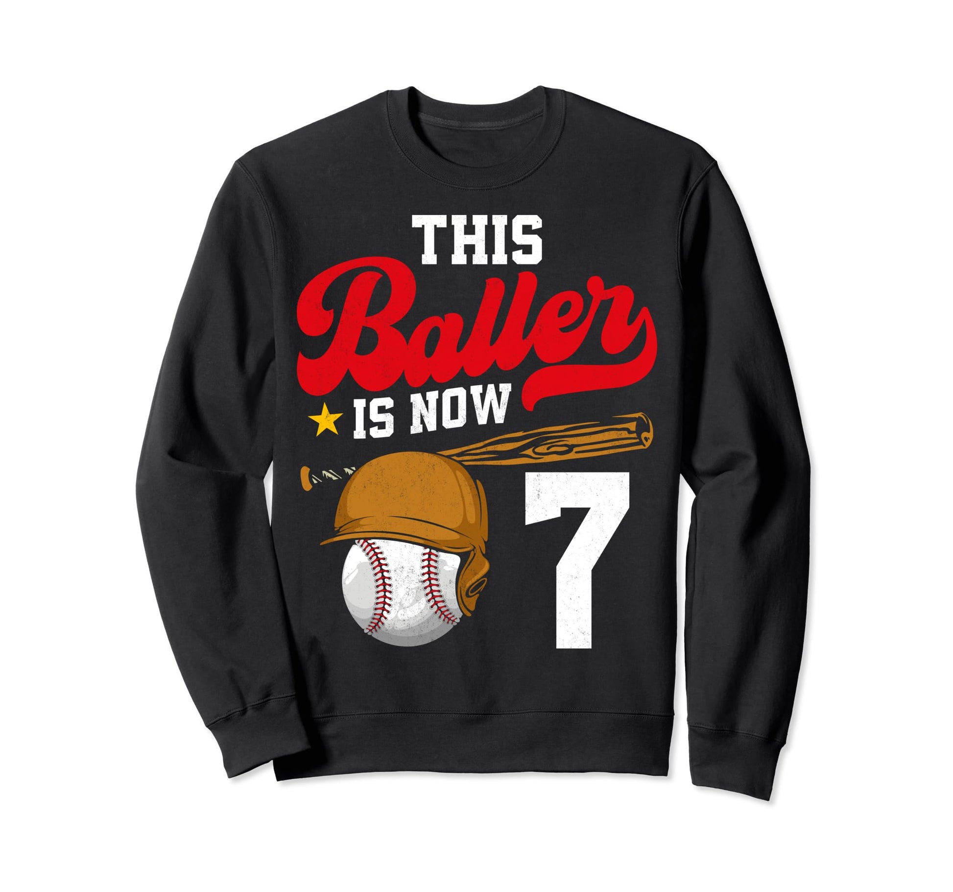 This Baller Is 7 Ball Baseball Player Sweatshirt - Streetwear Style Unisex - T-Shirt, Sweatshirt, Hoodie