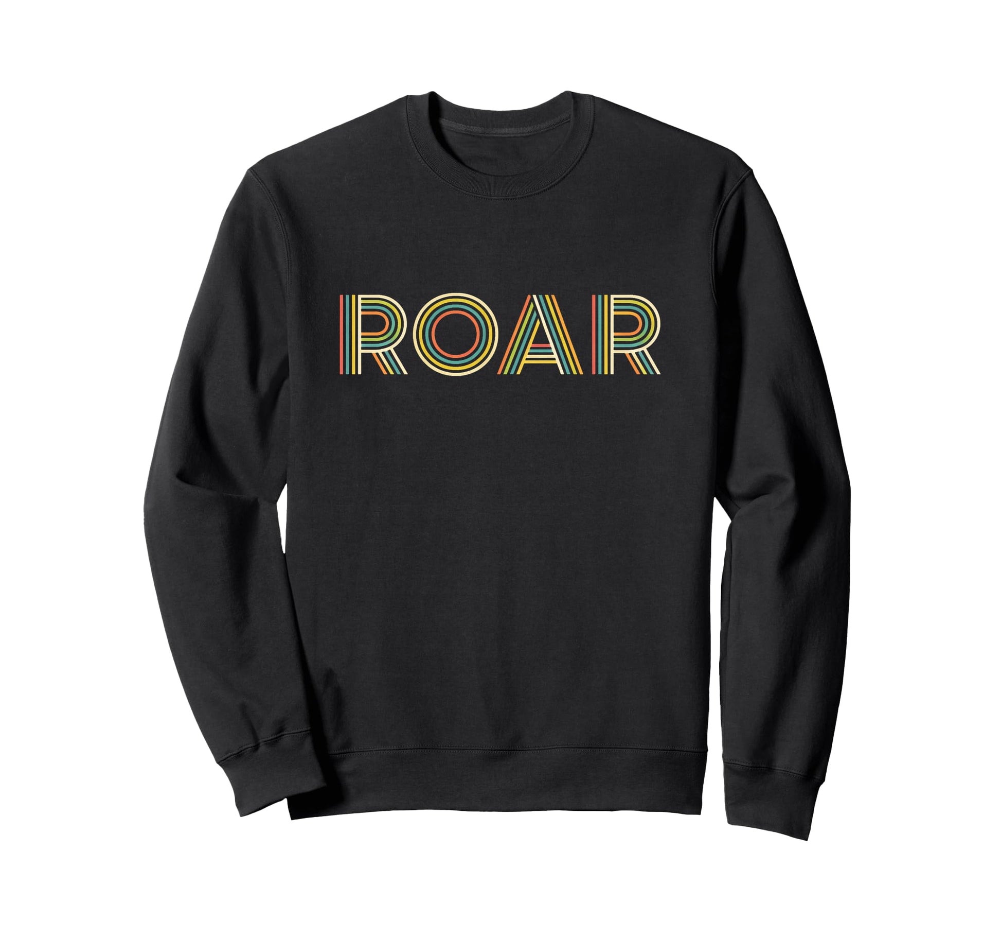 Expressive Roar Striped Sweatshirt - Casual Everyday Wear Men Women - T-Shirt, Sweatshirt, Hoodie
