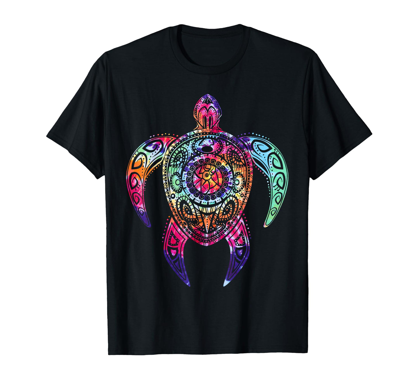 Hippie Tie Dye Psychedelic Sea Turtle Tribal T-Shirt - Graphic Print Unisex - T-Shirt, Sweatshirt, Hoodie