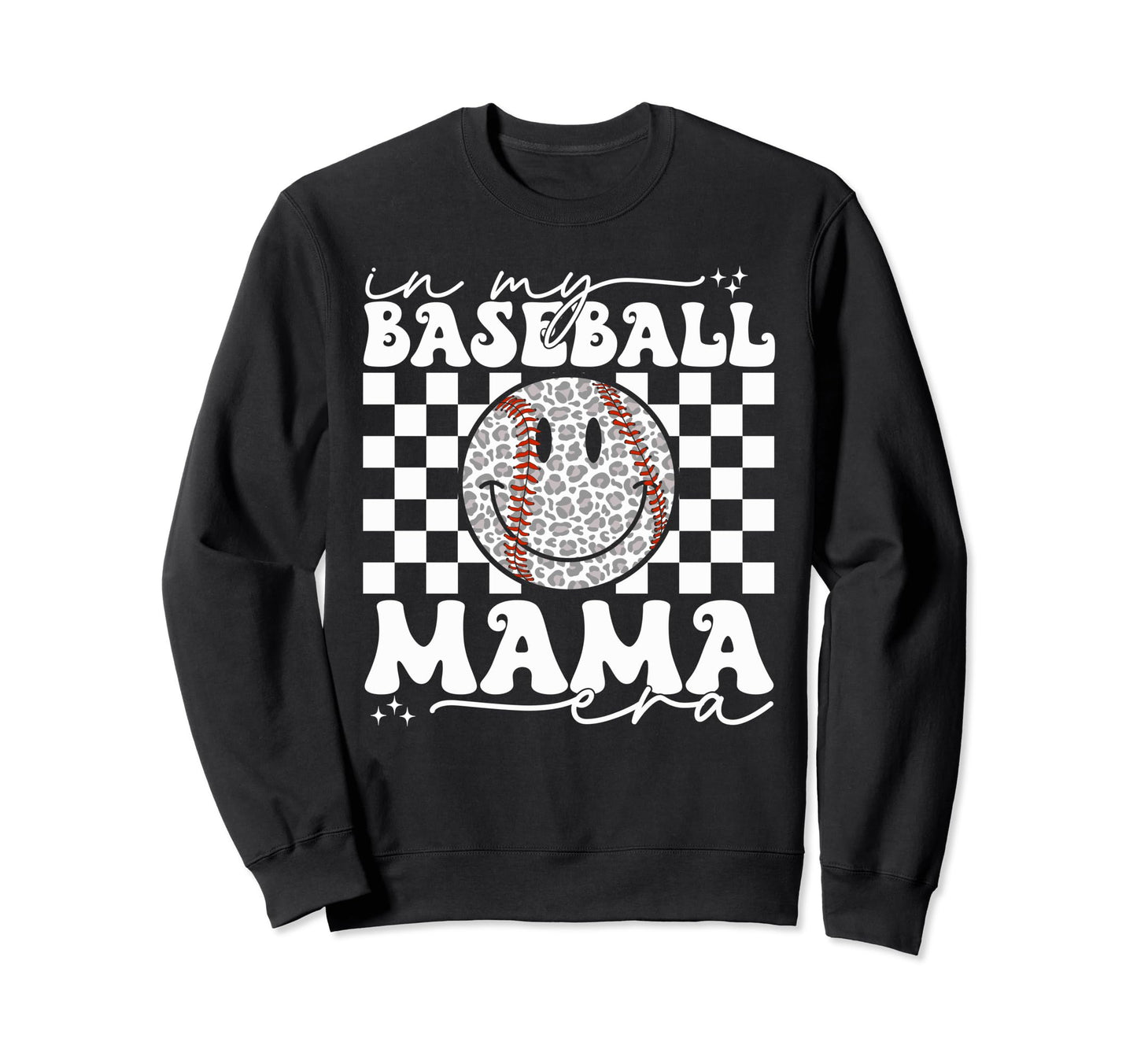 My Baseball Mom Mama Era Leopard Mom Sweatshirt - Custom Art Print Unisex - T-Shirt, Sweatshirt, Hoodie