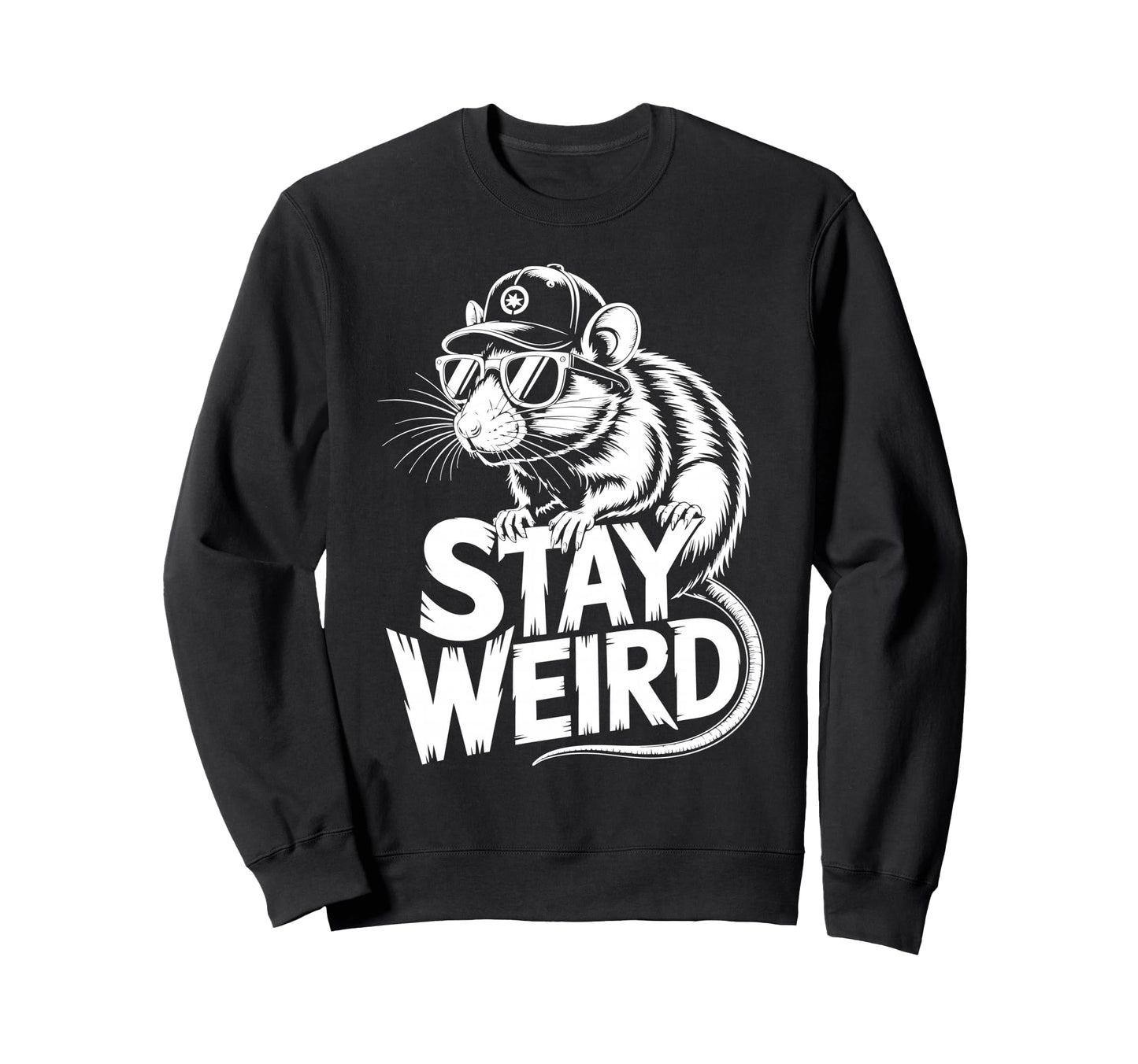 Rat Baseball Cap Sweatshirt - Custom Art Print Unisex - T-Shirt, Sweatshirt, Hoodie