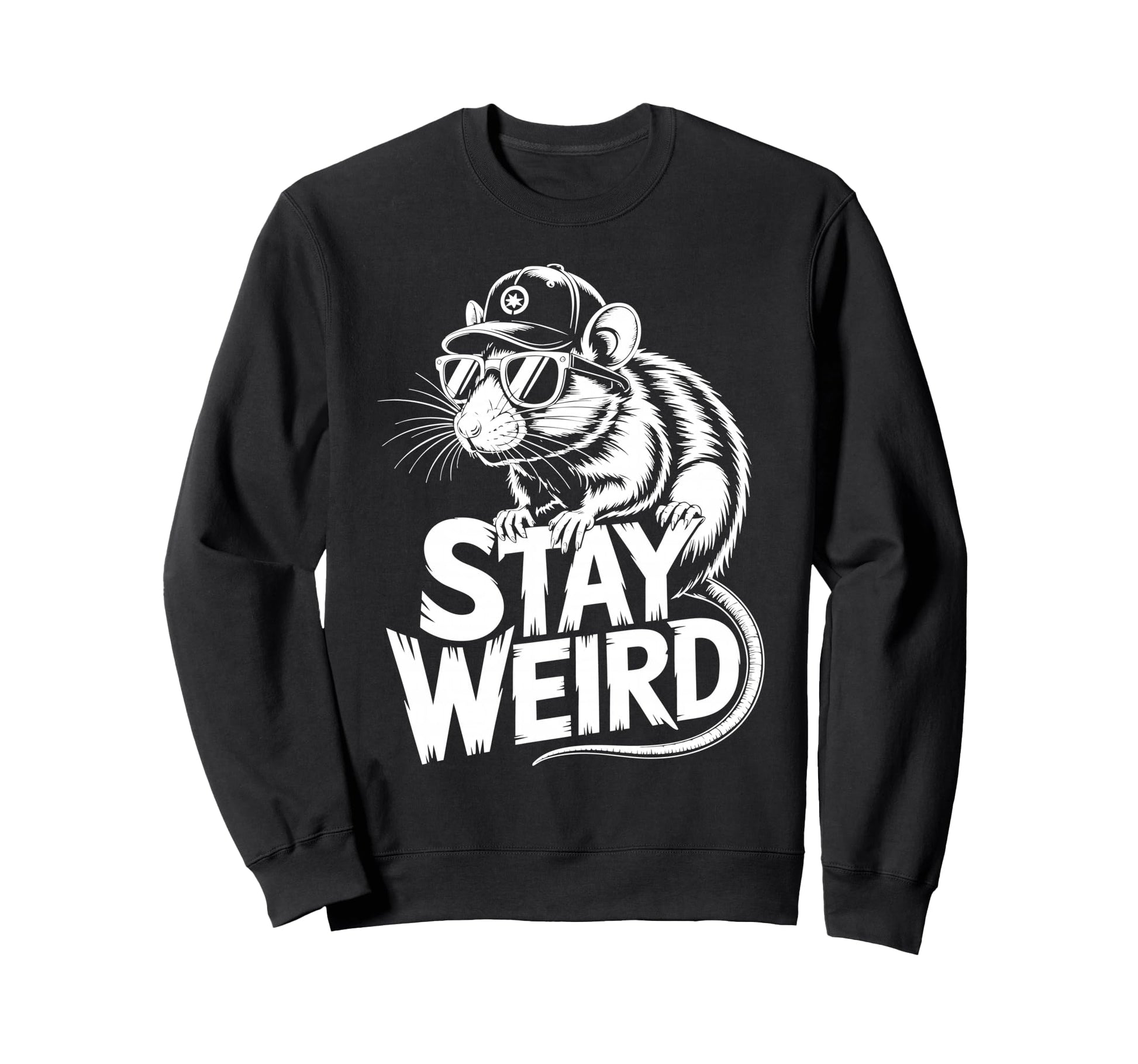 Rat Baseball Cap Sweatshirt - Custom Art Print Unisex - T-Shirt, Sweatshirt, Hoodie