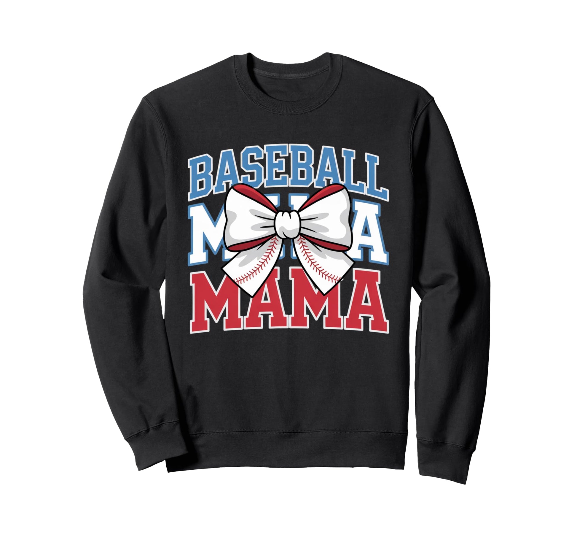 Baseball Mama Coquette Bow Game Day Sweatshirt - Trendy Graphic Unisex - T-Shirt, Sweatshirt, Hoodie
