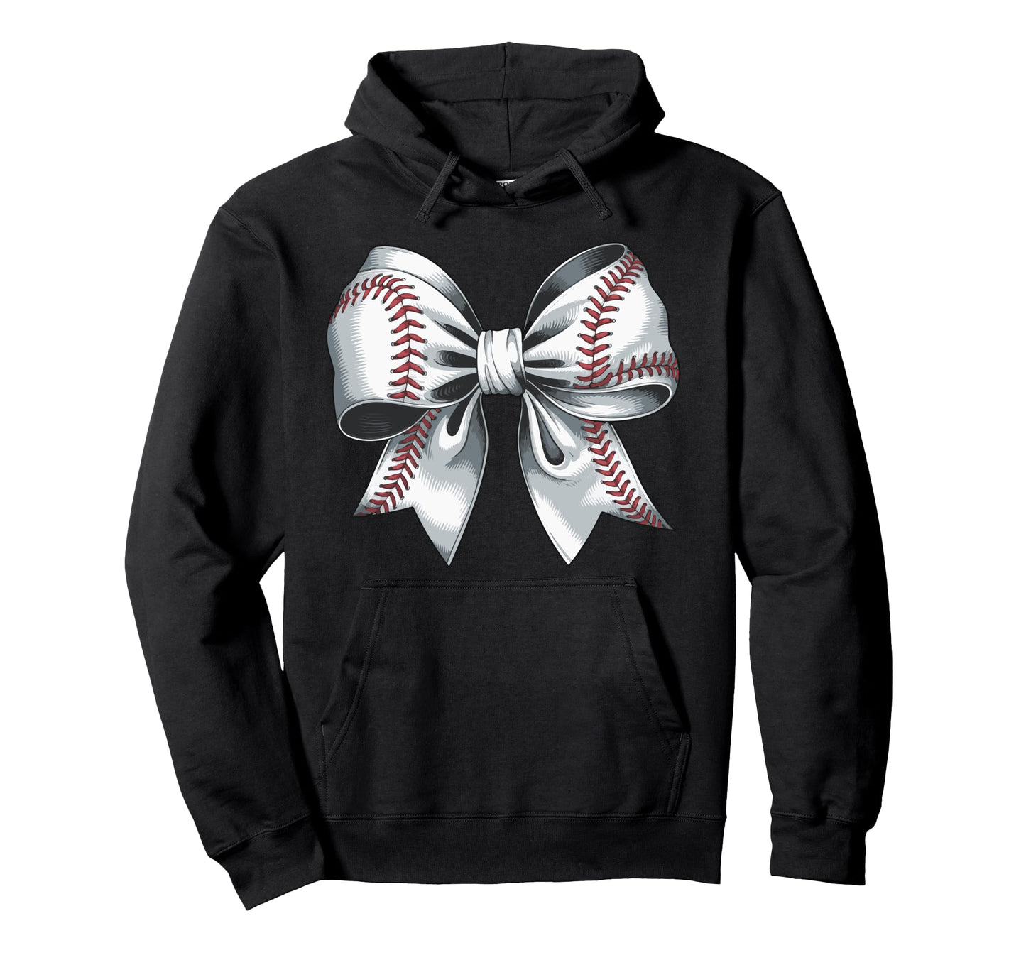 Baseball Bow Baseball Mom Mothers Day Hoodie - Graphic Print Men Women - T-Shirt, Sweatshirt, Hoodie