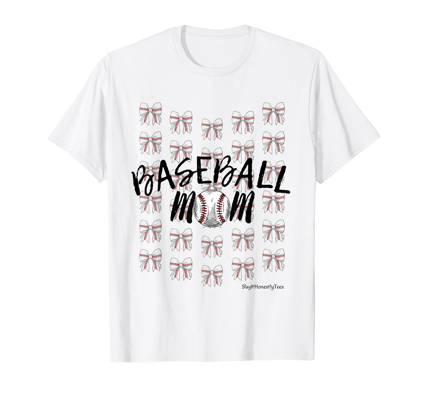 Coquette Baseball Bow Baseball T-Shirt - Minimalist Print Men Women - T-Shirt, Sweatshirt, Hoodie