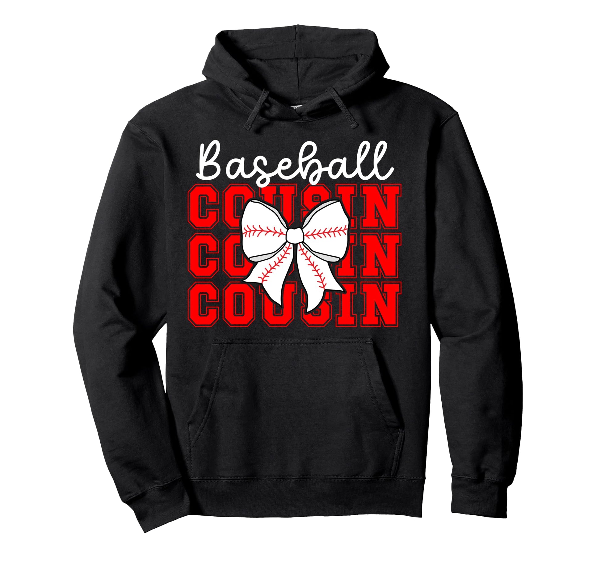 Baseball Cousin Coquette Baseball Hoodie - Fun Novelty Design for Adults - T-Shirt, Sweatshirt, Hoodie