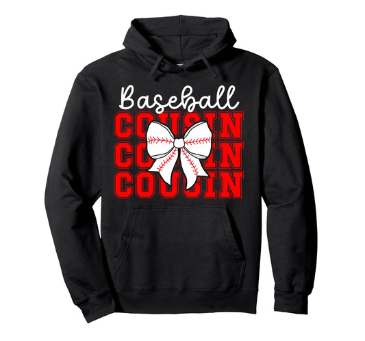 Baseball Cousin Coquette Baseball Hoodie - Fun Novelty Design for Adults - T-Shirt, Sweatshirt, Hoodie