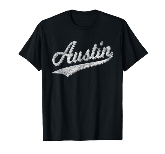 Austin Texas Varsity Script Sports Jersey T-Shirt - Novelty Apparel Unisex - T-Shirt, Sweatshirt, Hoodie
