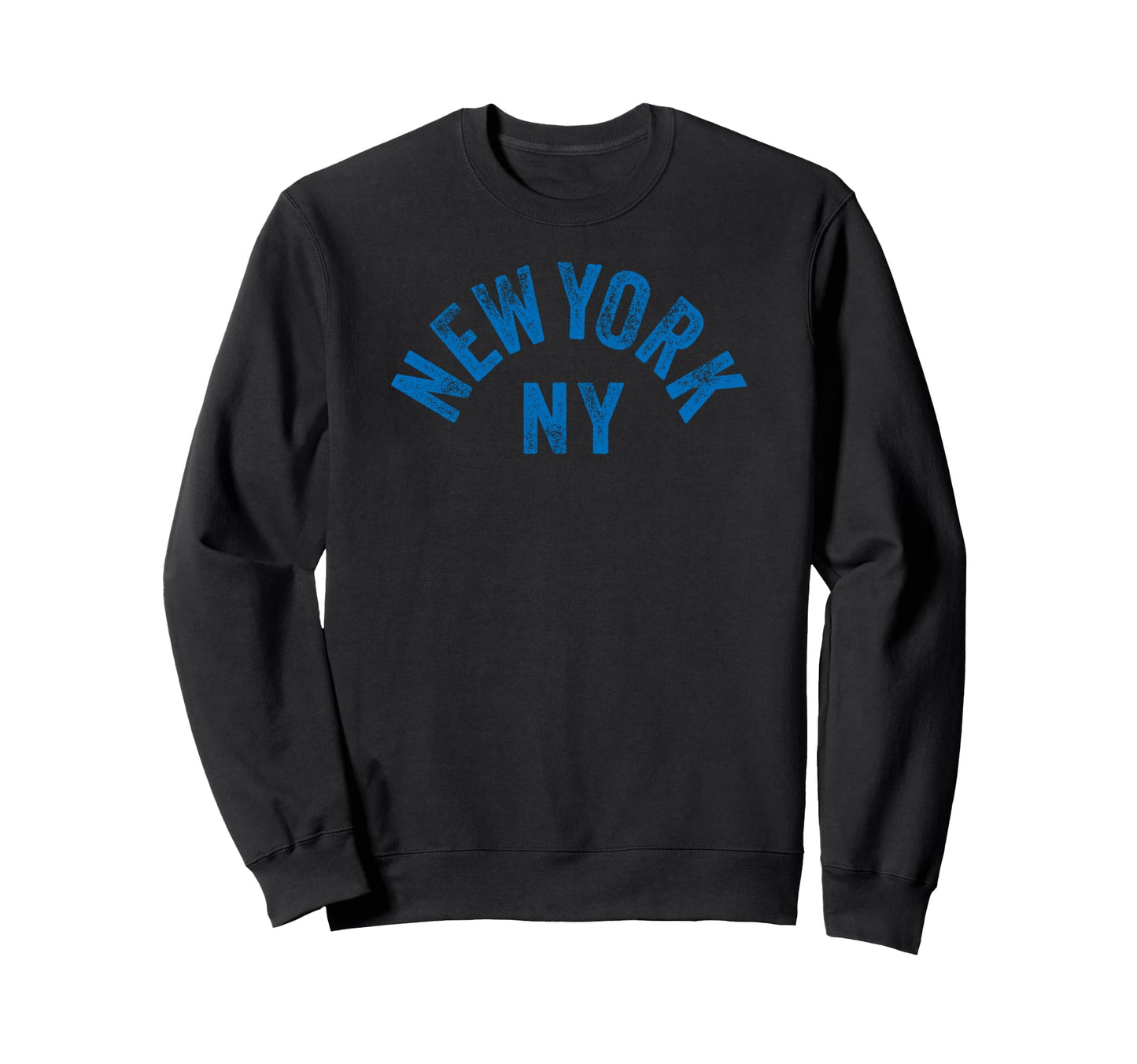 Fun Ny New York Blue Orange Striped Sweatshirt - Aesthetic Graphic Unisex - T-Shirt, Sweatshirt, Hoodie