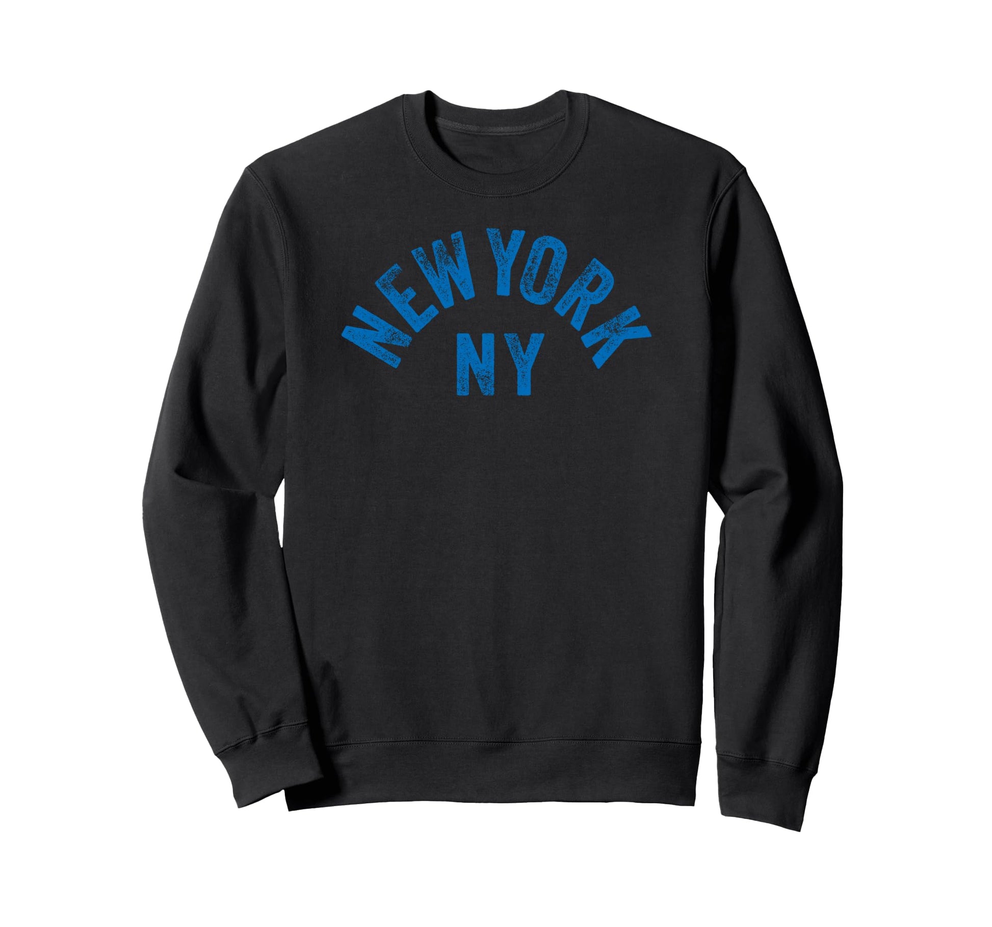 Fun Ny New York Blue Orange Striped Sweatshirt - Aesthetic Graphic Unisex - T-Shirt, Sweatshirt, Hoodie