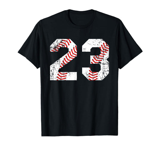 Baseball 23 Jersey Number T-Shirt - Minimalist Print Men Women - T-Shirt, Sweatshirt, Hoodie