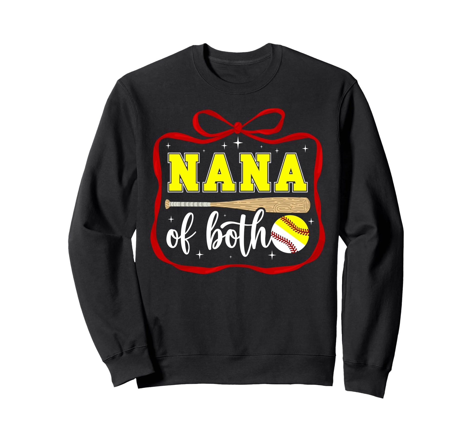 Nana Both Coquette Baseball Softball Sweatshirt - Graphic Print Men Women - T-Shirt, Sweatshirt, Hoodie