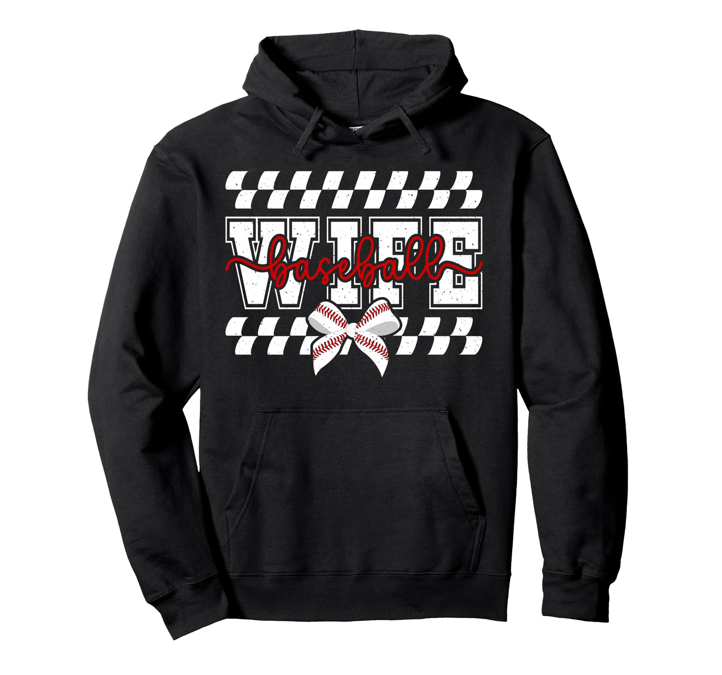 Baseball Wife Coquette Wife Baseball Hoodie - Streetwear Style Men Women - T-Shirt, Sweatshirt, Hoodie