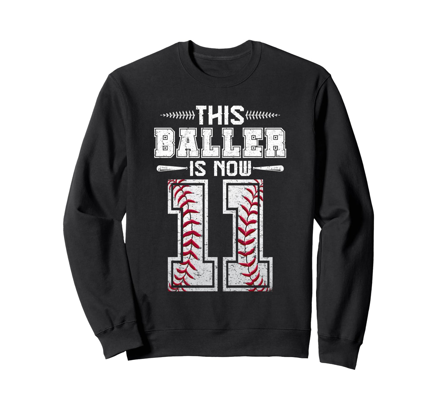 This Baller Is Now 11 Birthday Sweatshirt - Unique Graphic Men Women - T-Shirt, Sweatshirt, Hoodie