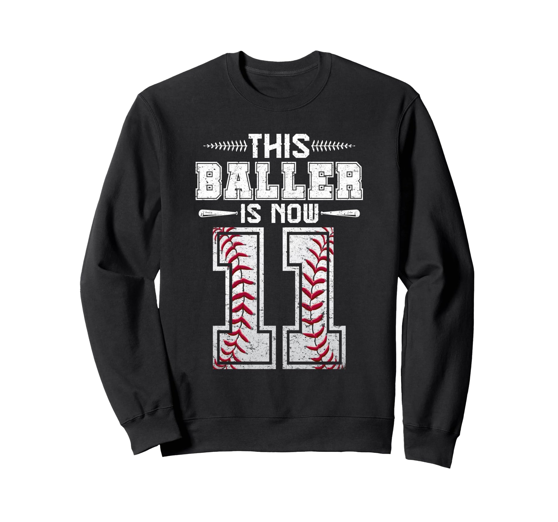 This Baller Is Now 11 Birthday Sweatshirt - Unique Graphic Men Women - T-Shirt, Sweatshirt, Hoodie