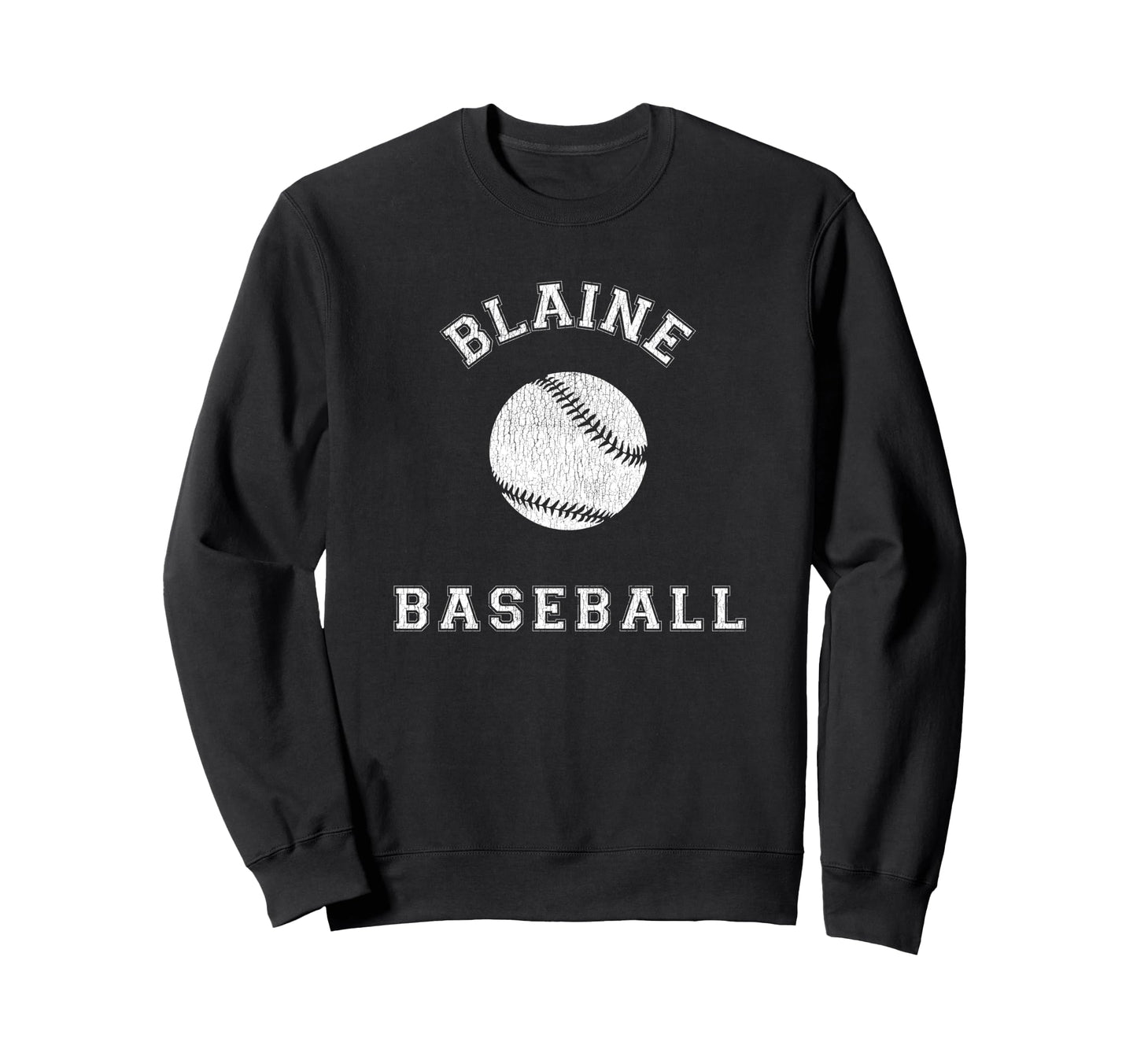 Blaine Baseball Distressed Sweatshirt - Streetwear Style Unisex - T-Shirt, Sweatshirt, Hoodie
