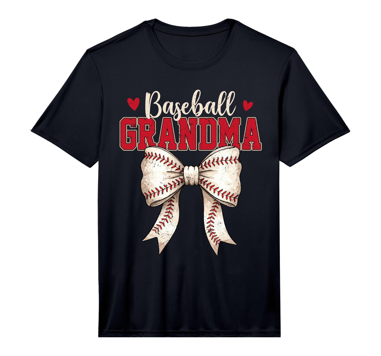 Mens Baseball Grandma Coquette Bow Game T-Shirt - Graphic Print Men Women - T-Shirt, Sweatshirt, Hoodie
